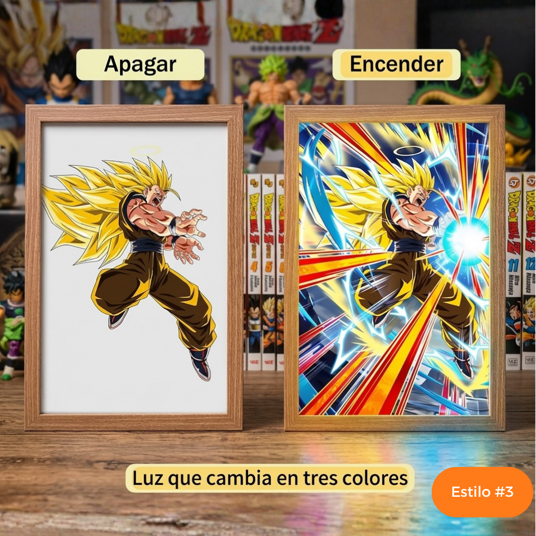 Cuadro Lumínico 4D | Dragon Ball ++