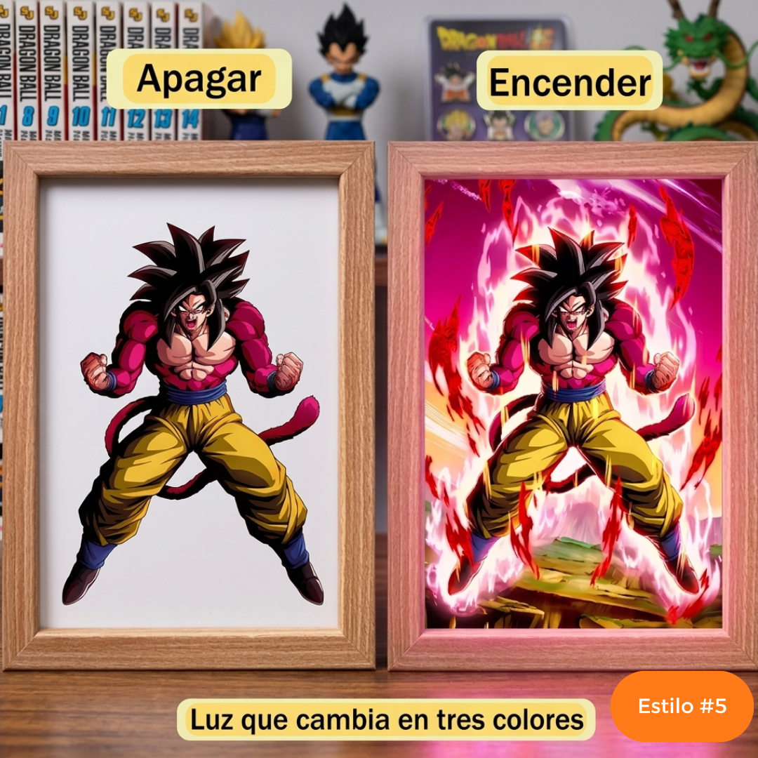 Cuadro Lumínico 4D | Dragon Ball ++