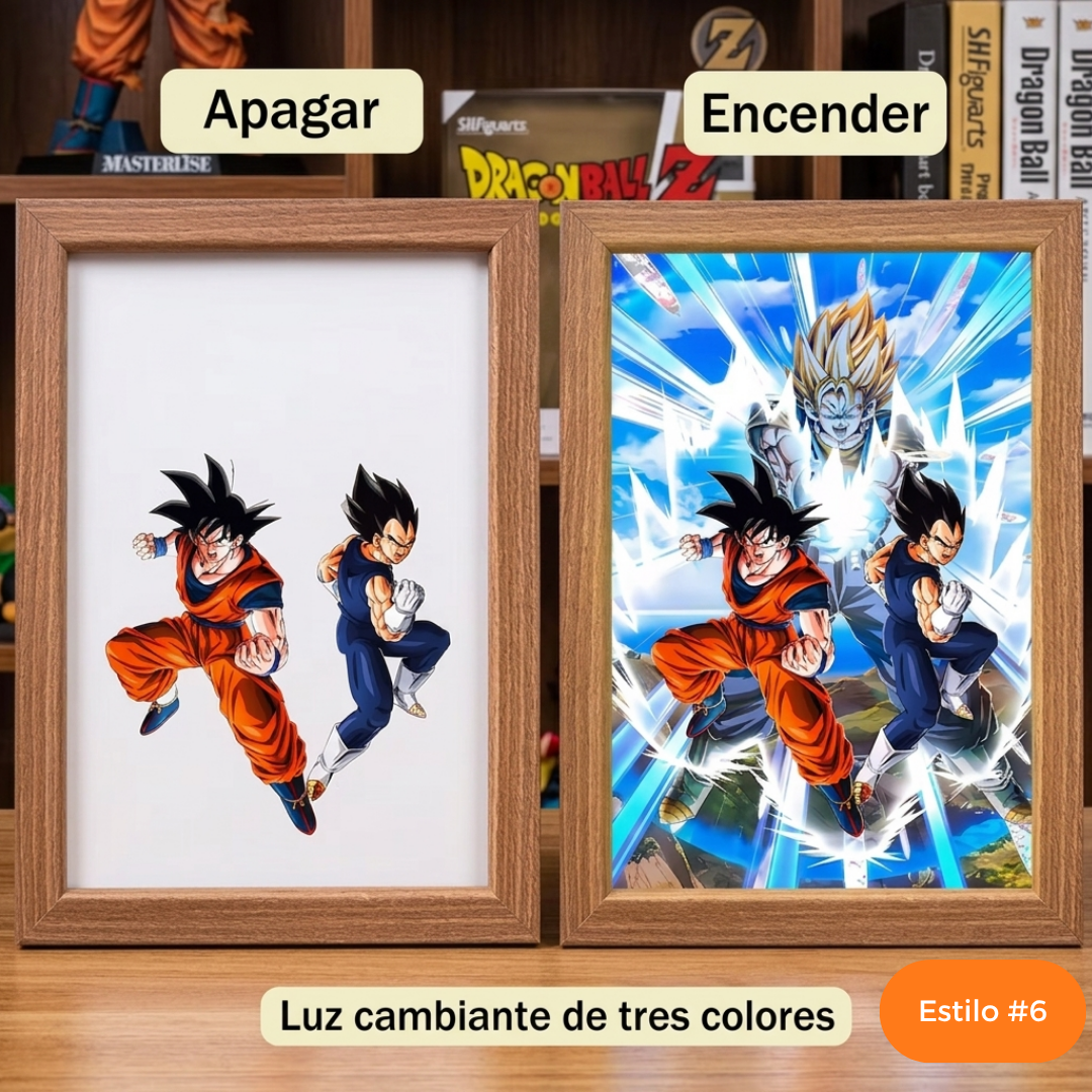 Cuadro Lumínico 4D | Dragon Ball ++
