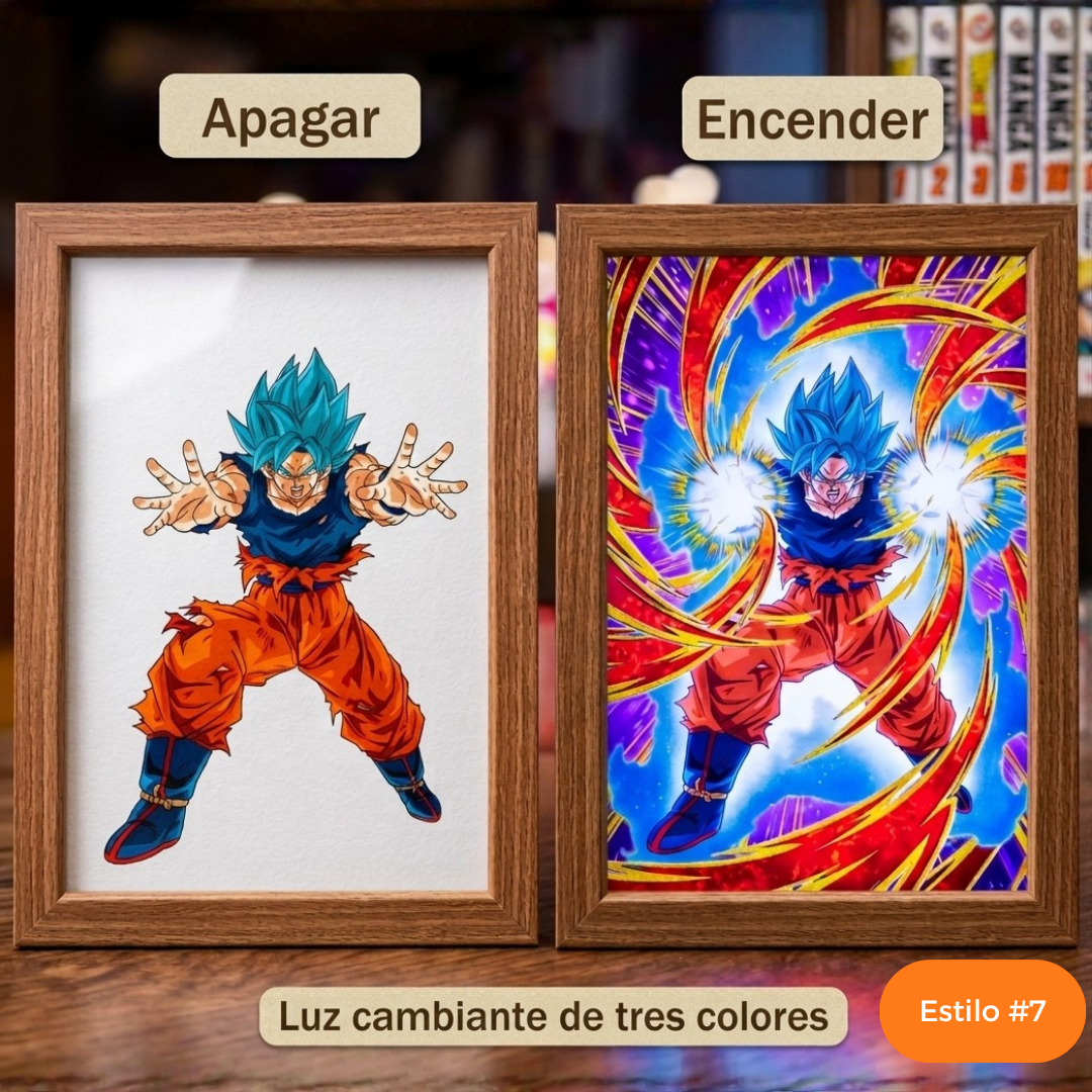 Cuadro Lumínico 4D | Dragon Ball ++