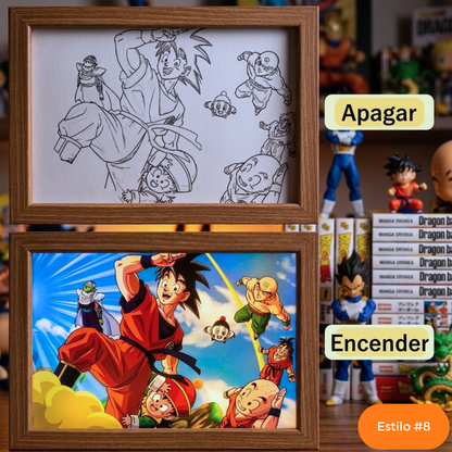 Cuadro Lumínico 4D | Dragon Ball ++