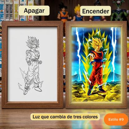 Cuadro Lumínico 4D | Dragon Ball ++