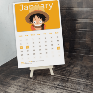 One Piece Desk Anime Calendar